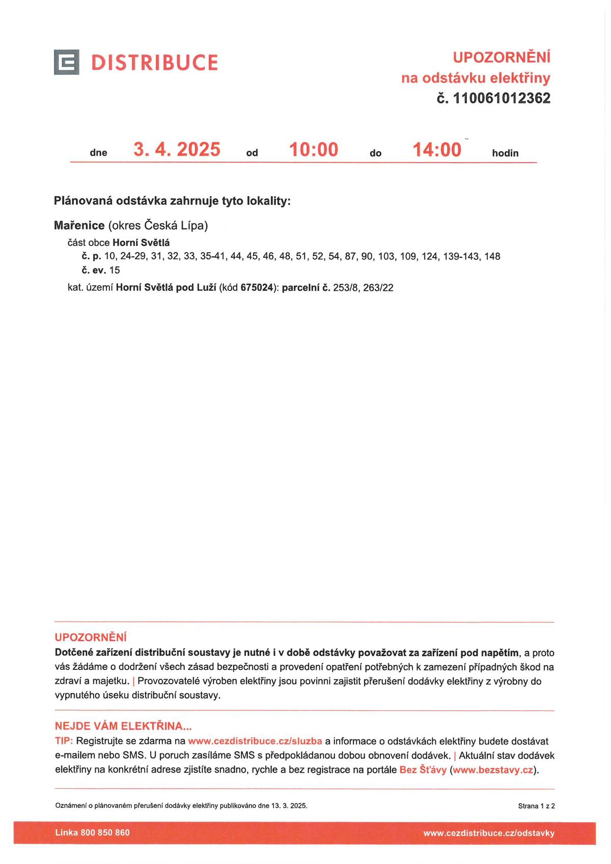 Od 10:00h. do 14:00h.