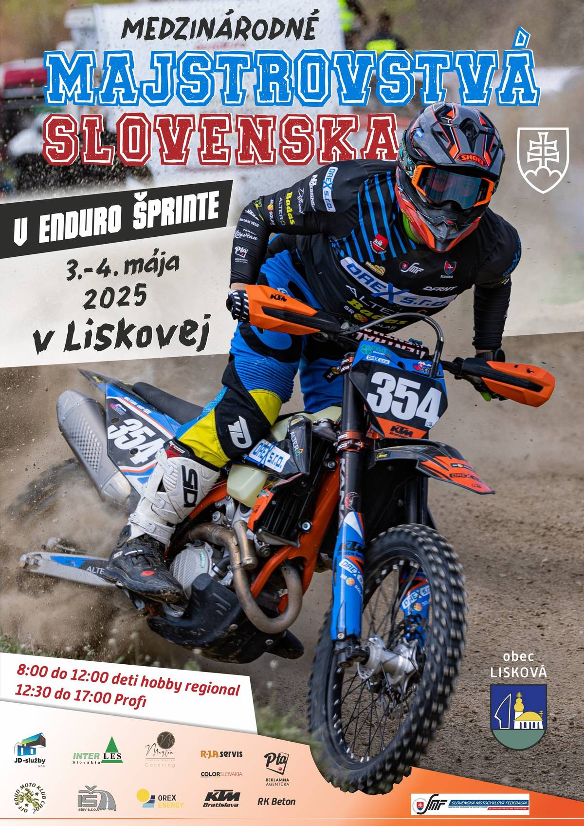 Pozývame Vás na medzinárodné majstrovstvá Slovenska v enduro šprinte, ktoré sa uskutočnia 3. a 4. mája 2025 v Liskovej.