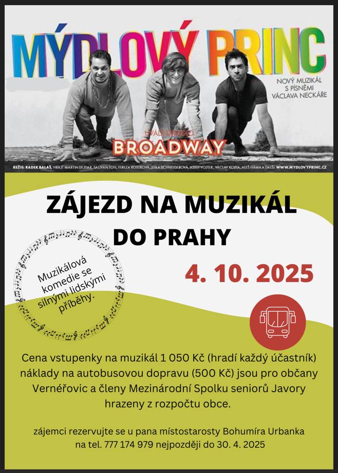 Zájemci se mohou přihlásit u pana místostarosty Urbanka do 30.dubna 2025 – 777 174 979