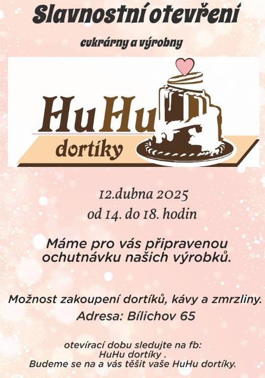 V nedaleké obci Bílichov bude nově otevřena cukrárna.