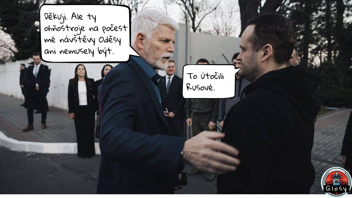 Prezident Pavel navštívil Oděsu, zrovna když probíhal masivní ruský útok.