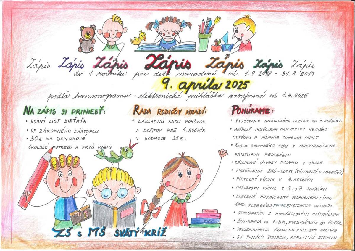 Zápis do 1. ročníka