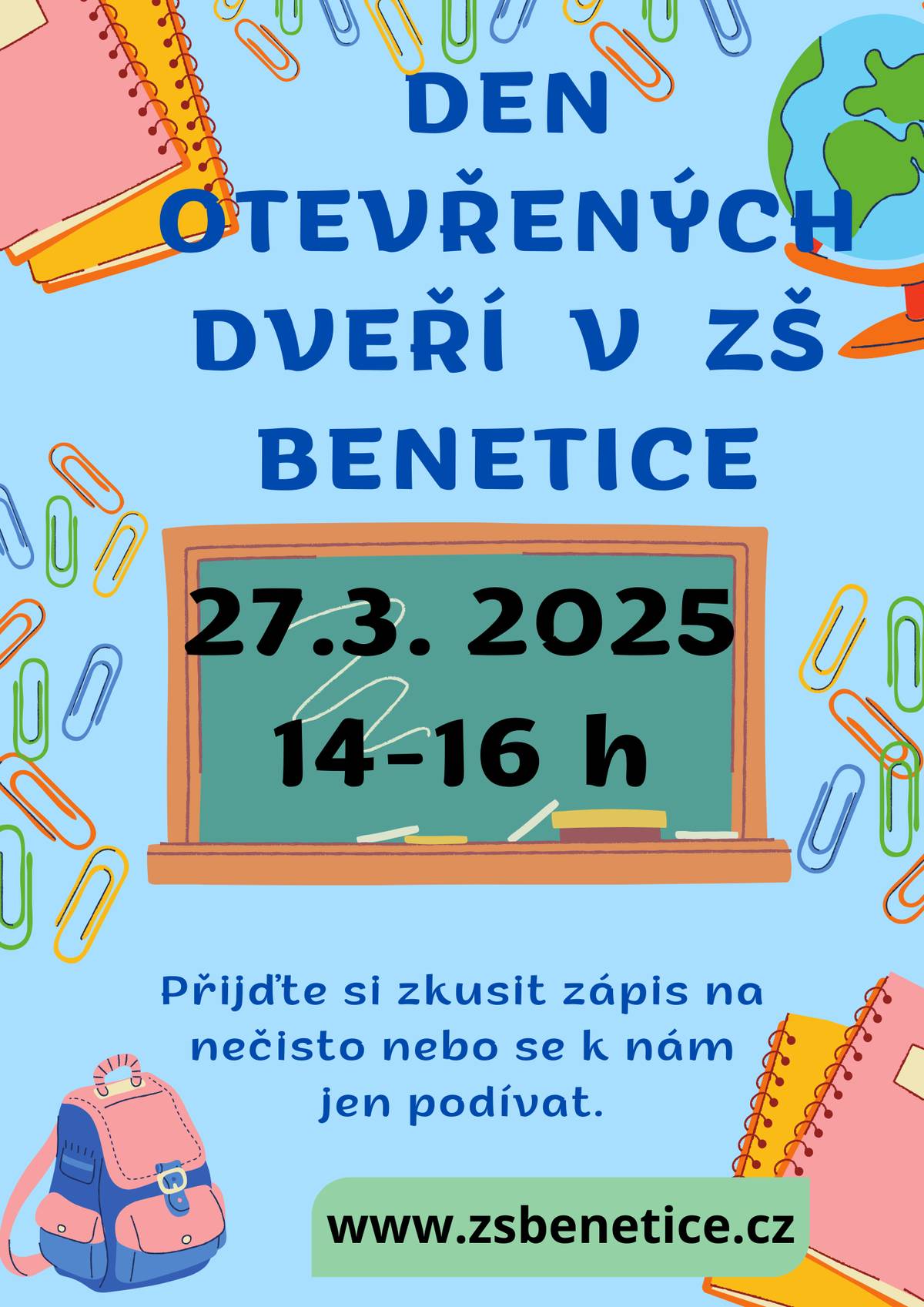 Pozvánka ZŠ Benetice