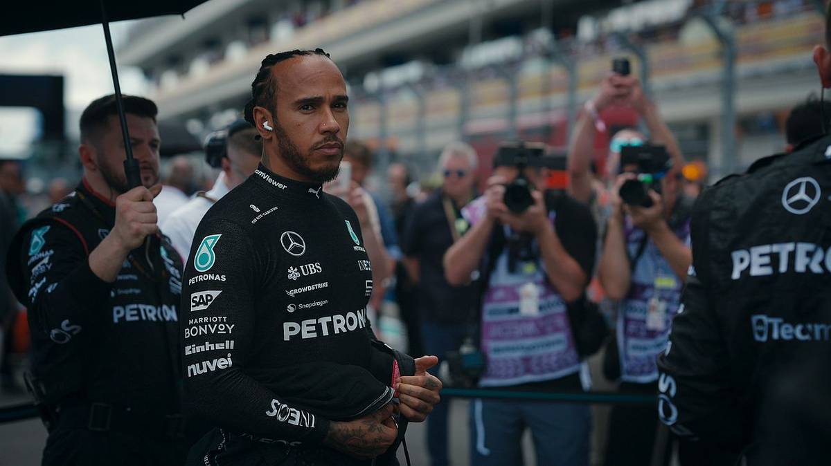 Formula 1: Drive to Survive Season 7. Lewis Hamilton in Formula 1: Drive to Survive Season 7. Cr. Courtesy of Netflix © 2025