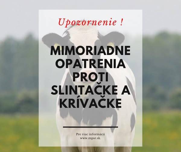 Opatrenia proti slintačke a krívačke