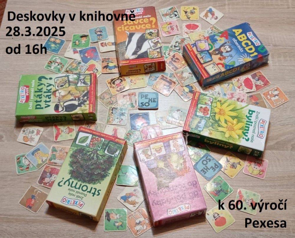 Zveme Vás na další, v letošním roce třetí, hraní deskových her v naší obecní knihovně