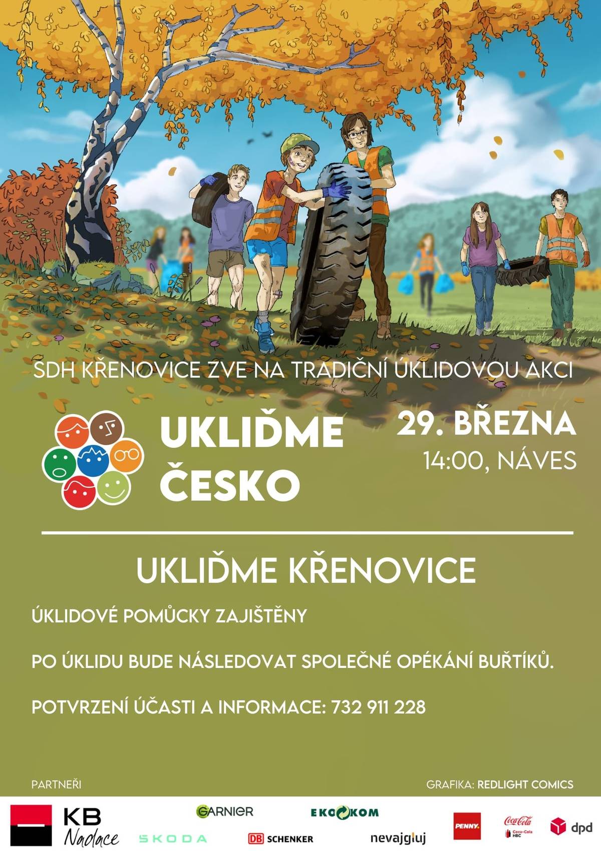 POZVÁNKA NA SOBOTNÍ AKCI,,UKLIĎME ČESKO" 29.3.2025 od 14:00 HODIN.SRAZ NA NÁVSI