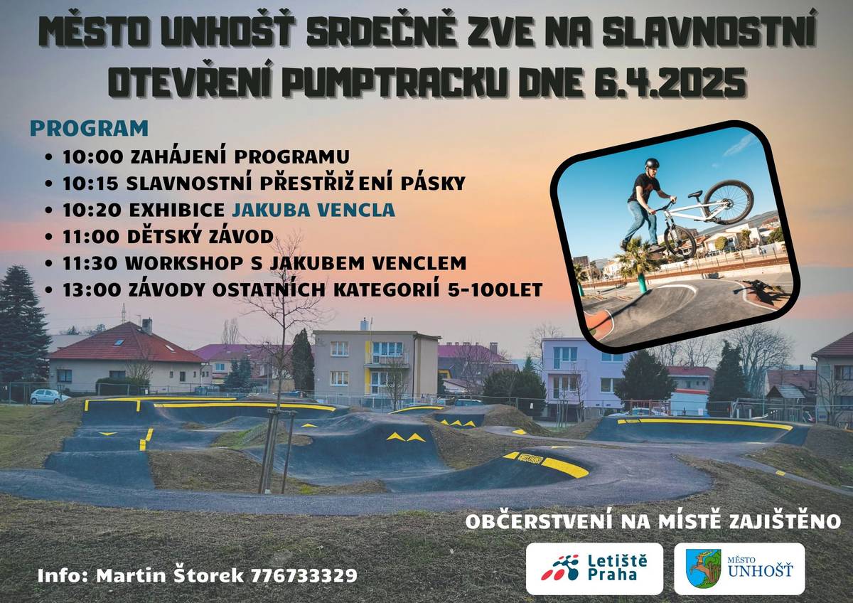 Slavnostní otevření PUMPTRACKU 6.4.2025