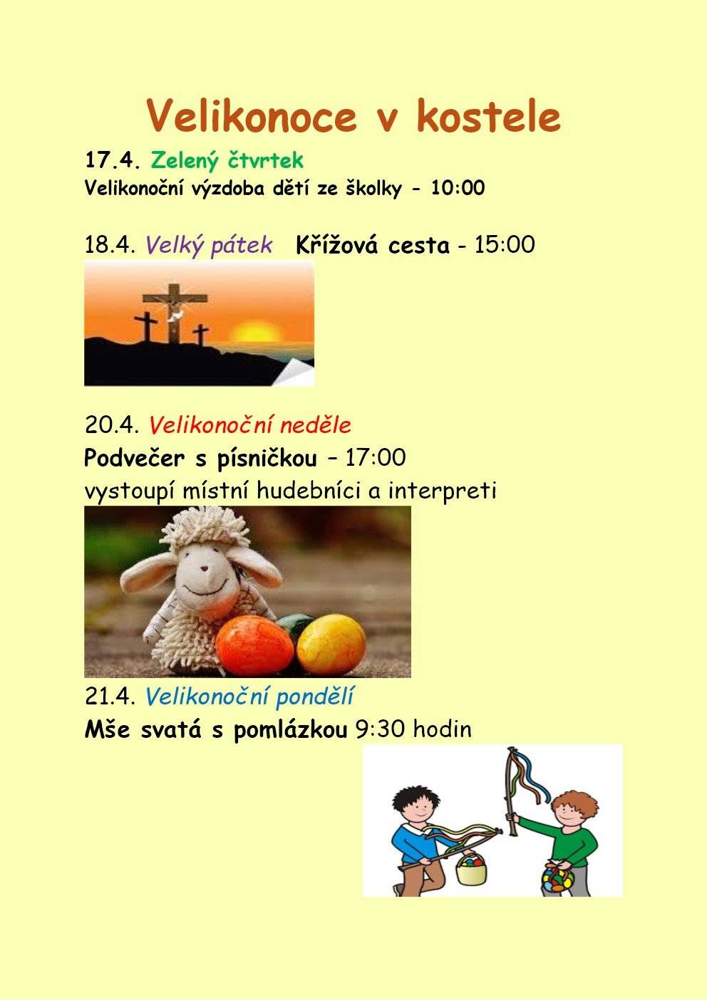 Srdečně Vás zveme na Velikonoce v libníčském kostele.