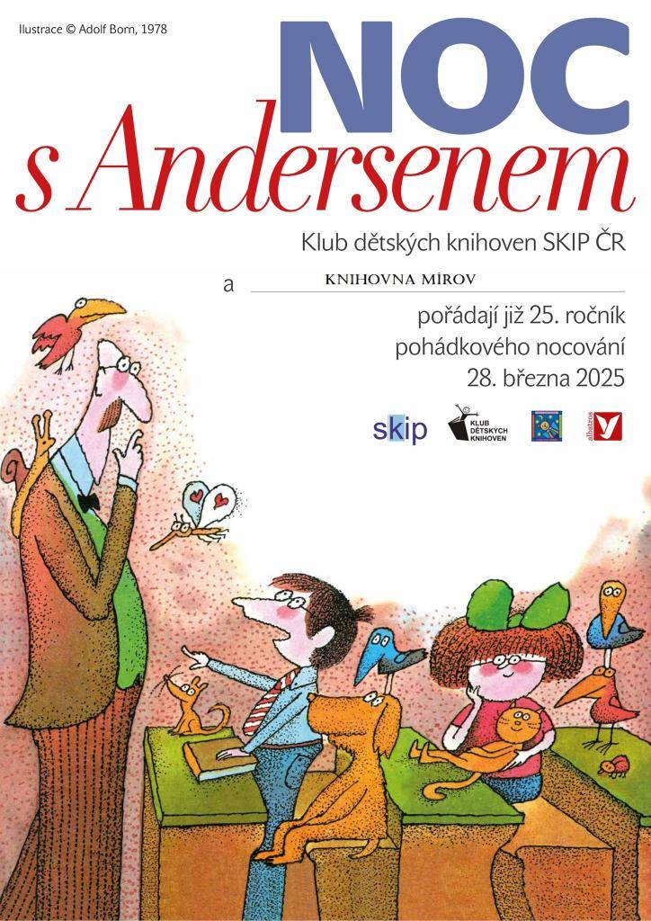 Knihovna Mírov by Vás ráda pozvala v pátek 28.3.2025 od 18 hod na tradiční pohádkové nocování v místní knihovně. Večerní občerstvení a snídaně druhý den zajištěna.