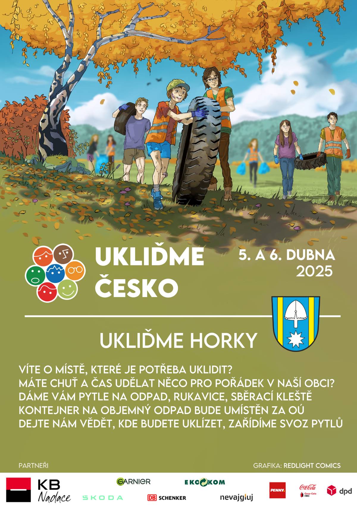 Naše obec se i v letošním roce zapojí do akce Ukliďme Česko. Přidáte se? 💪