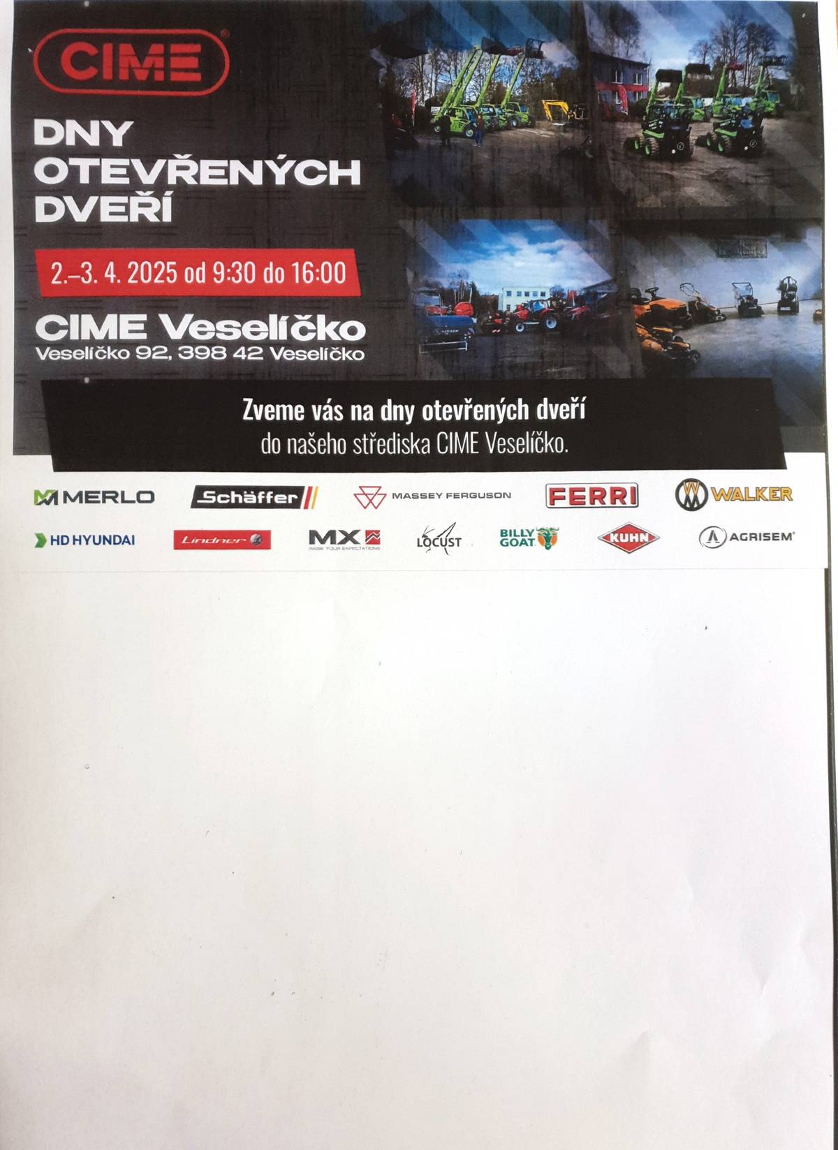 DNY OTEVŘENÝCH DVEŘÍ VESELÍČKO