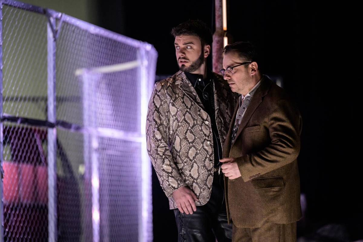 Lukáš Bařák jako Lescaut a Milen Božkov jako Des Grieux.