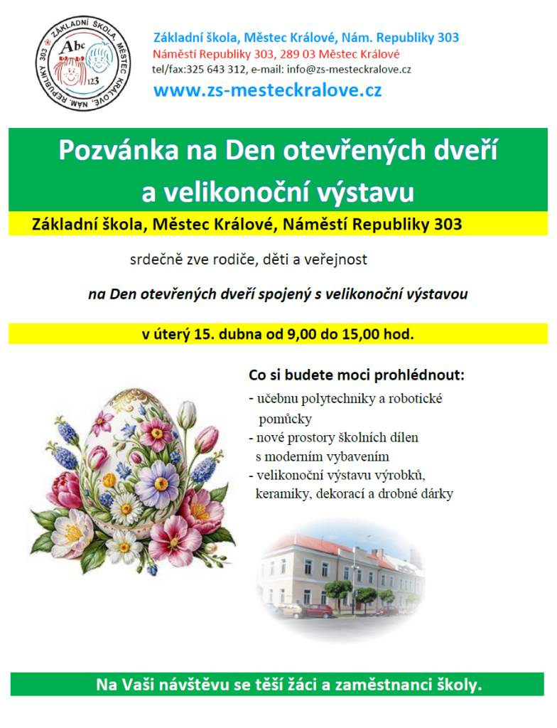 15.4.2025 Základní škola Městec Králové, Náměstí Republiky 303