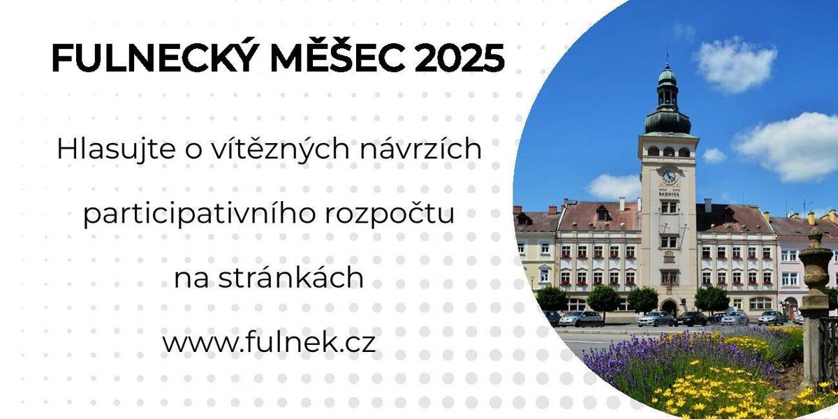 V pondělí 24. března 2025  proběhlo na Městském úřadě ve Fulneku hodnocení 6 předložených návrhů do projektu "Fulnecký měšec 2025". Hodnocení provedla Komise pro participativní rozpočet. Všechny návrhy splnily kritéria formálních náležitostí a přijatelnosti. O tom, který návrh zvítězí, můžete svými hlasy rozhodnout do 2. května.  Fulnecký měšec 2025 - hlasování  Děkujeme.