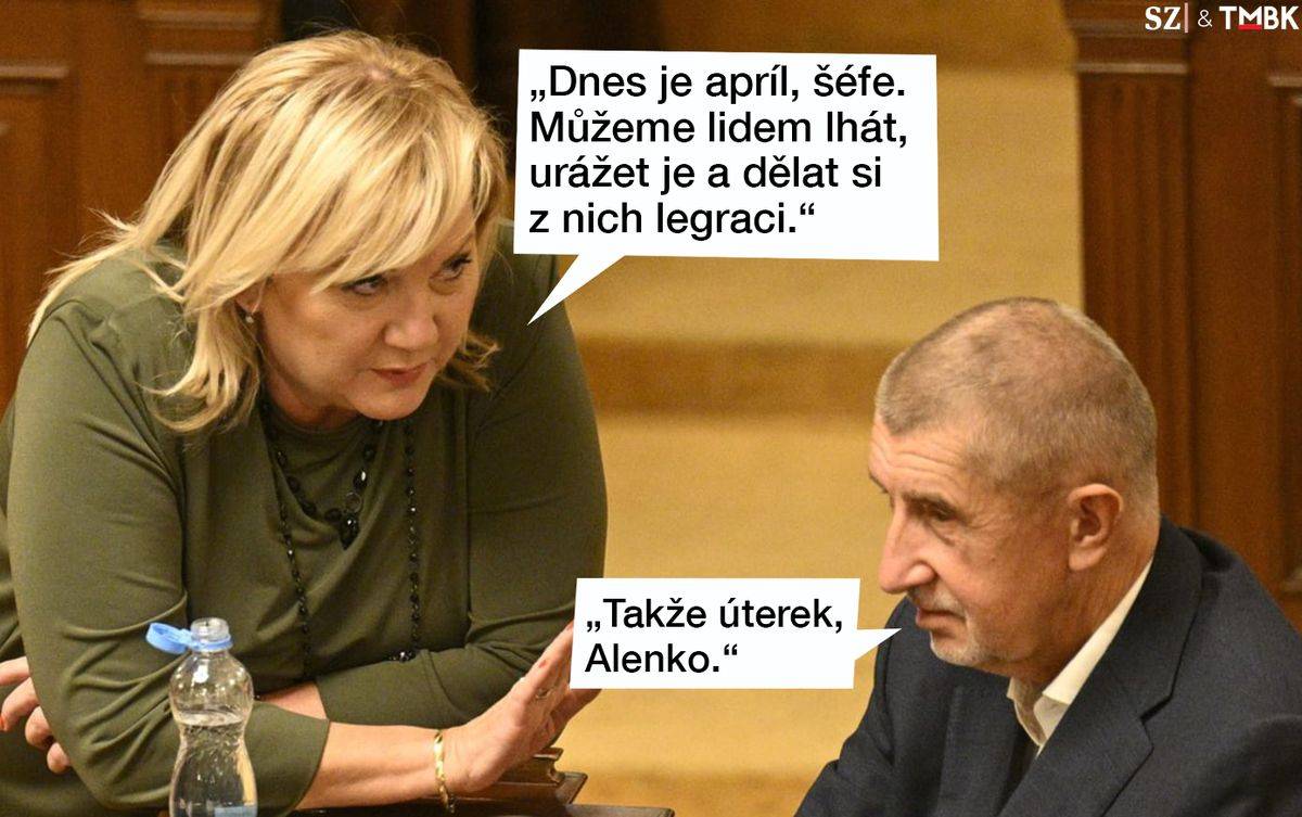 Nenechte se dnes na 1. dubnový den nikým nachytat! Ani od Andreje Babiše a jeho hnutí. Koláž TMBK pro SZ.