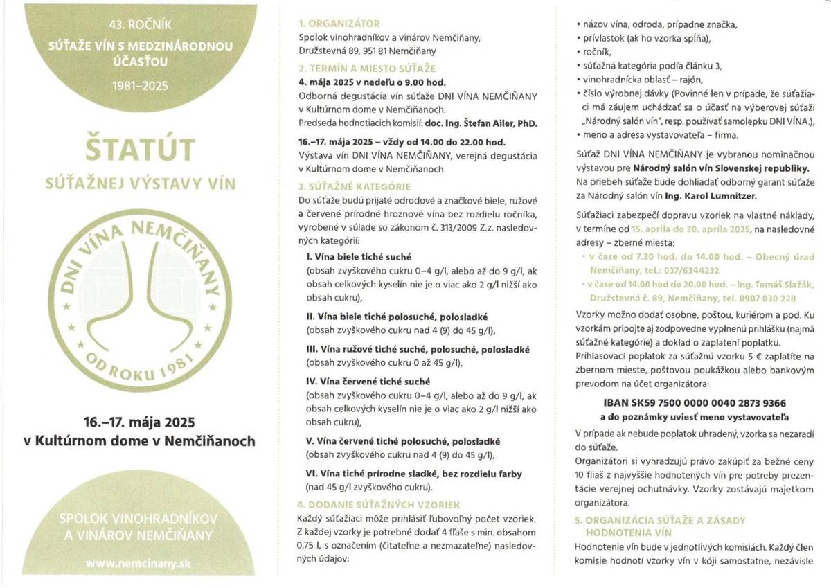 Štatút a prihláška