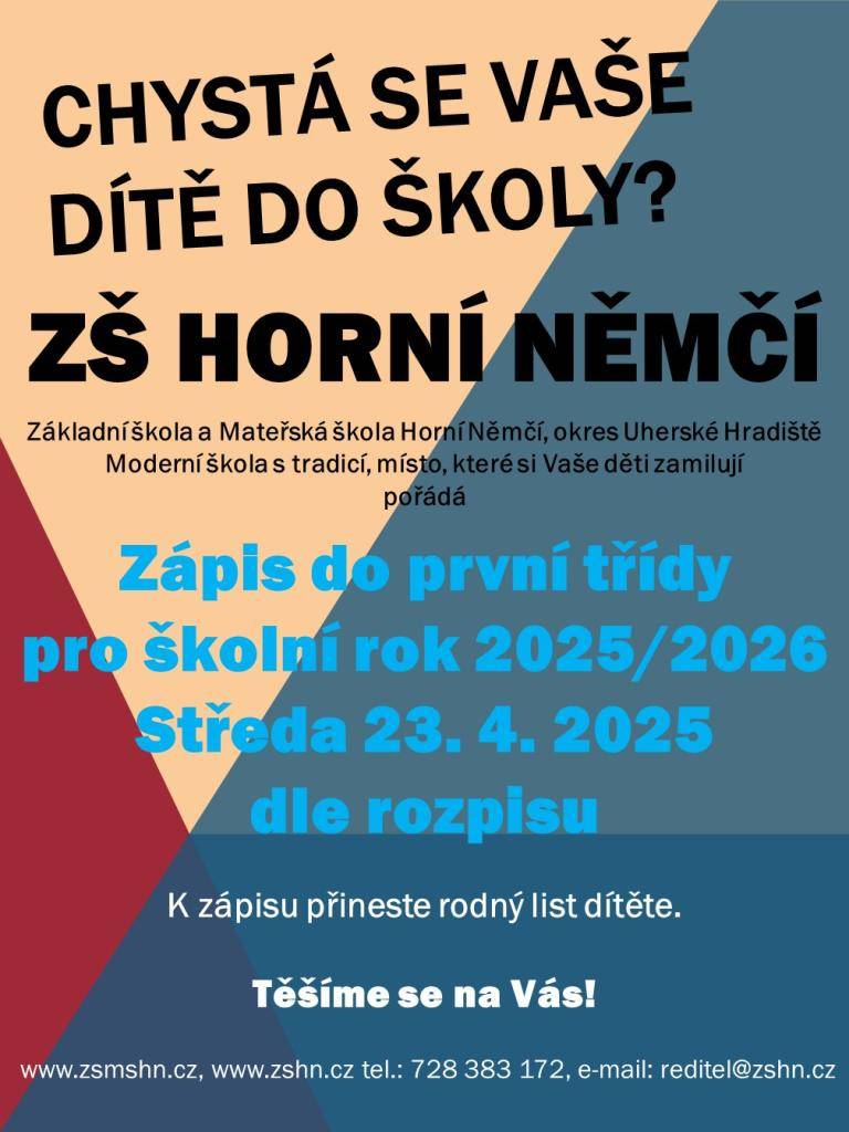 Informace k zápisu do 1. třídy