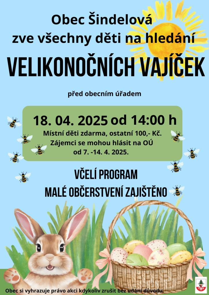 Hledání velikonočních vajíček před obecním úřadem