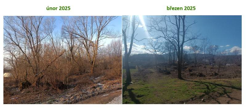 Práce za sběrným dvorem pokračují.