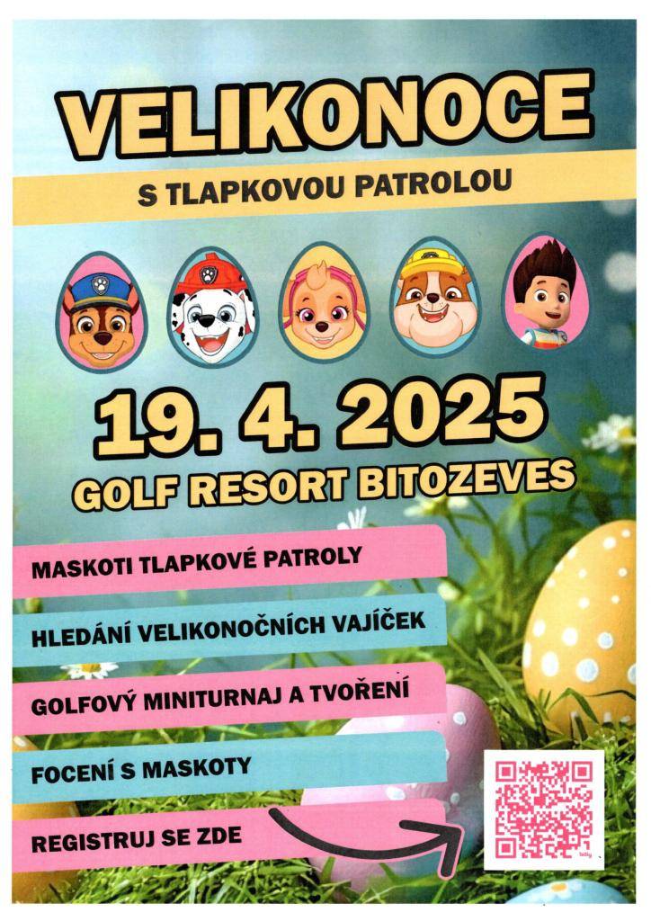 Velikonoce na golfovém hřišti, aktivity pro děti. Nutná registrace