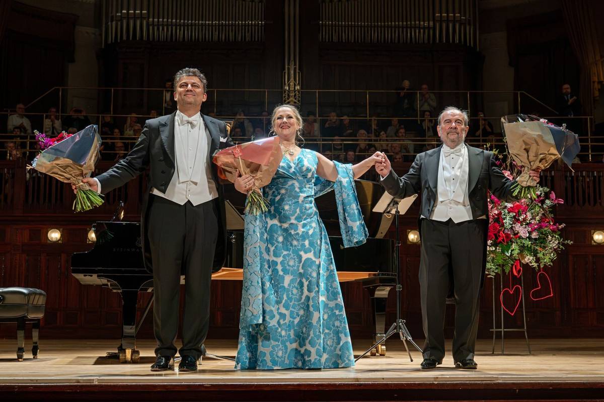 Sopranistka Diana Damrau a tenorista Jonas Kaufmann na písňovém recitále v pražském Obecním domě.