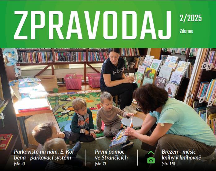 Dozvíte se, jak bude fungovat parkoviště na nám. E. Kolbena, jak jsme na tom s produkcí odpadů a kolik nás to stojí, jaká bylo přednáška o první pomoci a jaké jsou sociální programy obce, že je zpátky pravidelná nedělní dávka kultury a 27.4. bude v synagoze další divadení představení, jak se daří škole, školce, ZUŠ a sportovním klubům, co je nového v místní knihovně, že 26.4. bude Strančický běh, že se na neděli 13.4.chystá už tradiční obecní jarní slavnost Velikonoční setkání.... a mnoho dalšího.