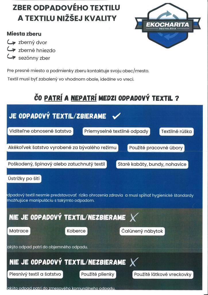 Zber textilu a šatstva