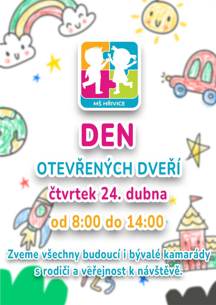 Den otevřených dveří a zápis v MŠ Hřivice.