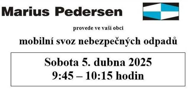 Už zítra před desátou se můžete zbavit nebezpečného odpadu z vaší domácnosti. Současně dovezte váš objemný a nevytříditelný odpad do sběrného dvora v Kounově.
