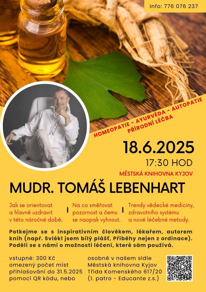PŘEDNÁŠKA - MUDr. TOMÁŠ LEBENHART - 18.6.2025