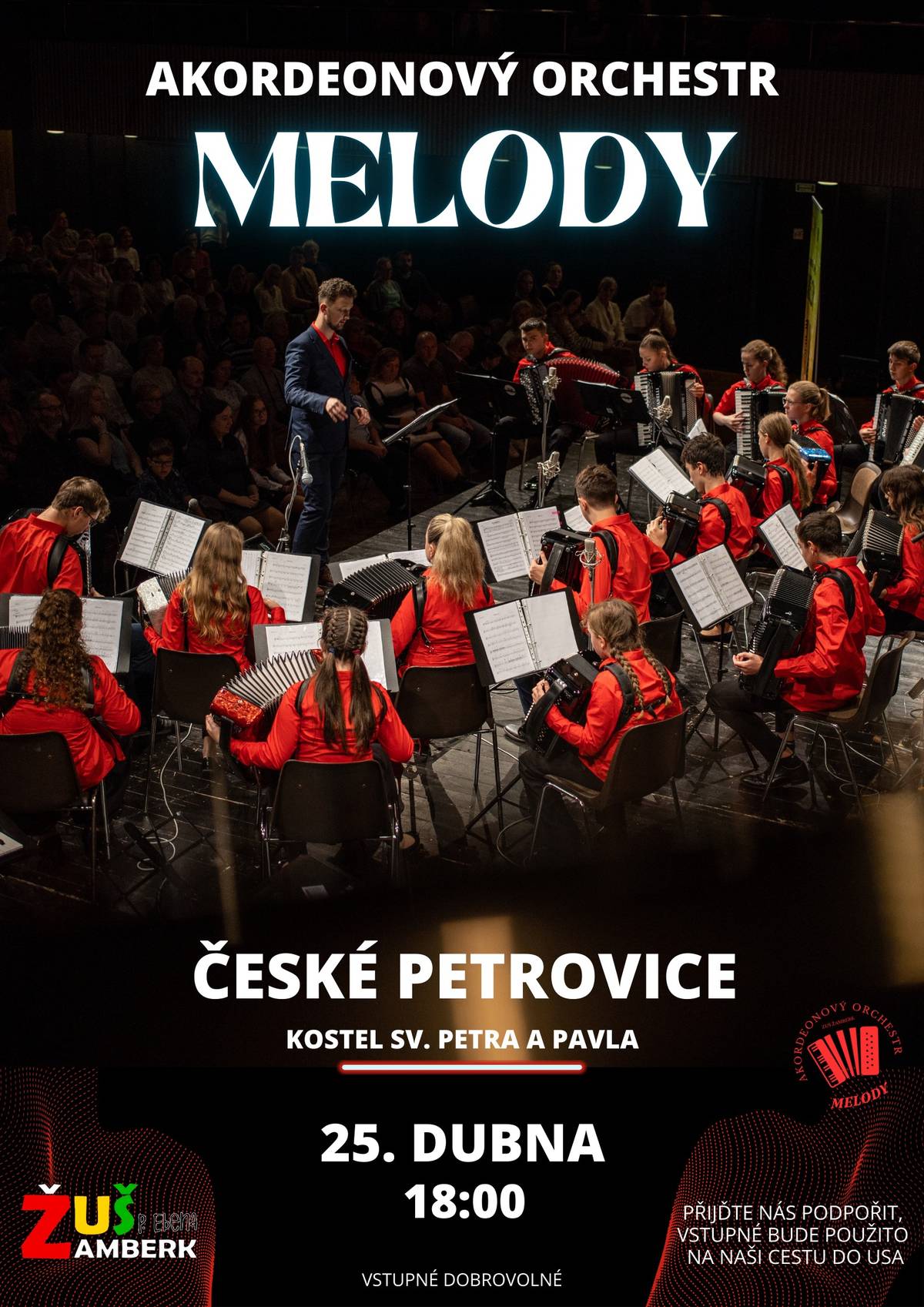 Dovoluji si vás co nejsrdečněji pozvat na akodeonový konceret do Českých Petrovic dne 25. 4. 2025 v kostele sv. Petra a Pavla od 18 hodin.