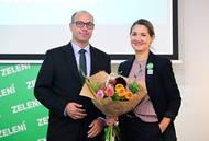 Spolupředsednictvo Zelených Gabriela Svárovská a Matěj Pomahač.