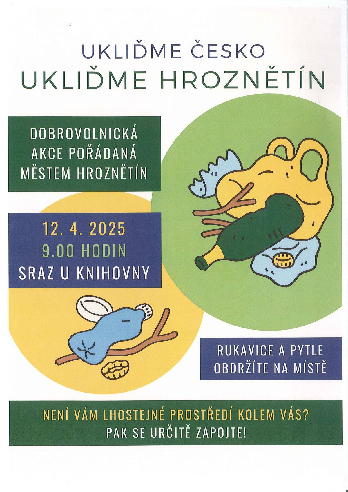 Úklidová akce ve městě.