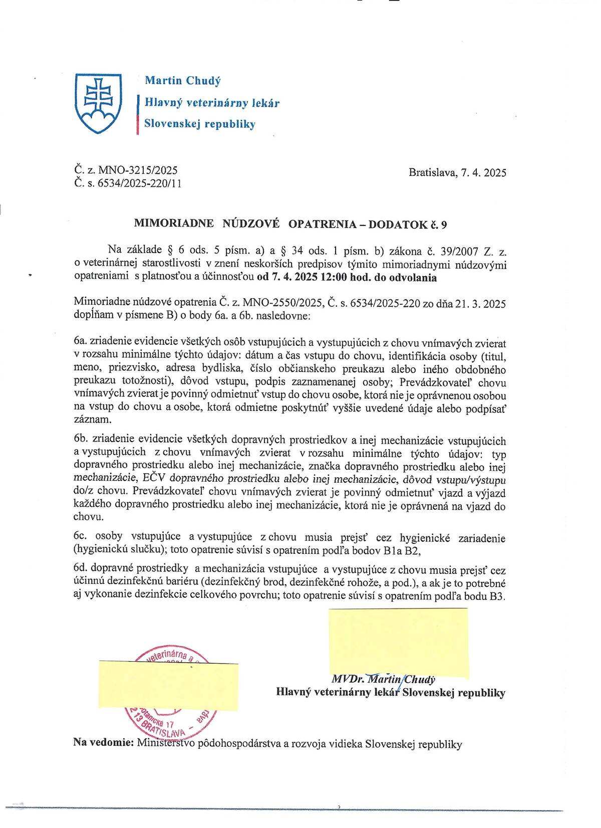 Mimoriadne núdzové opatrenia