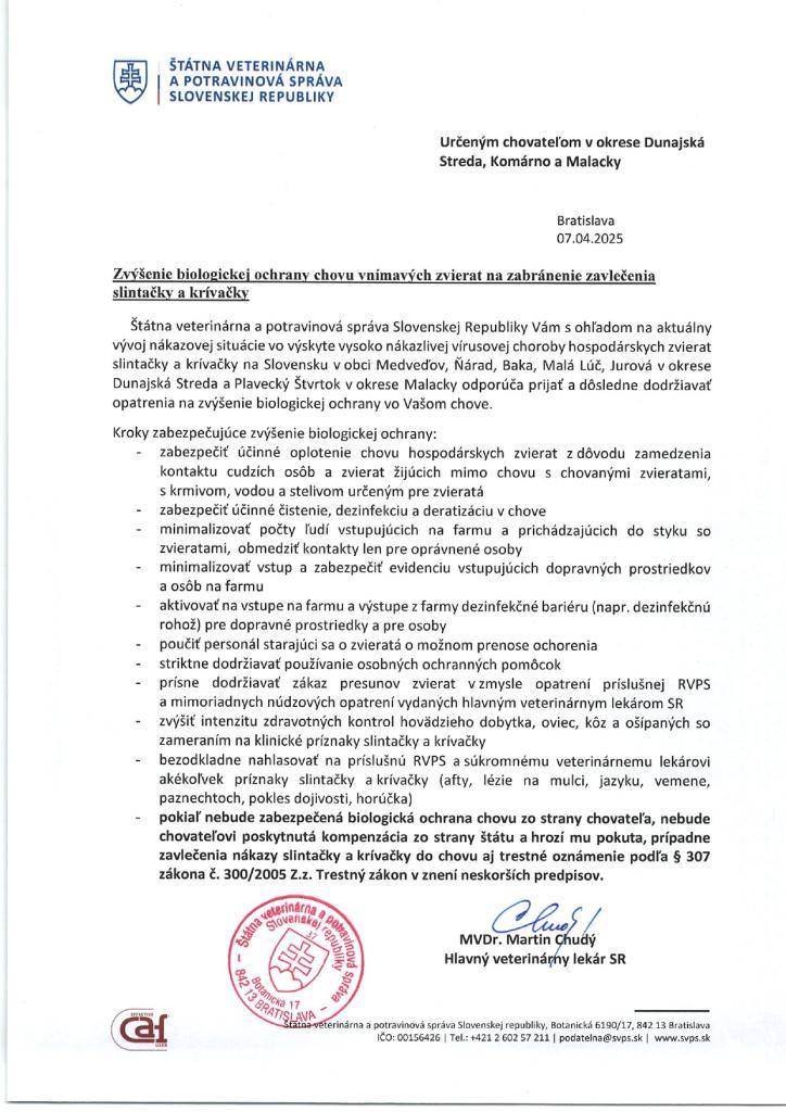 A biológiai biztonság növelése - Zvýšenie biologickej bezpečnosti