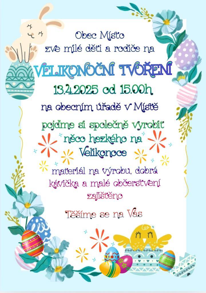 Velikonoční tvoření dětí a rodičů