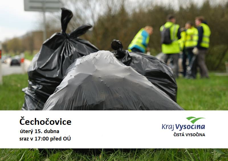 Nezapomeňte přijít zítra, tedy v úterý 15. 4., sraz před obecním úřadem. Plastové pytle, provázky na zavazování a v omezeném počtu i bezpečnostní vesty dostanete. Na vás je jen chuť se zapojit a trochu to tady (v okolí obce) vyčistit! Nezapomeňte si s sebou vzít pracovní rukavice!