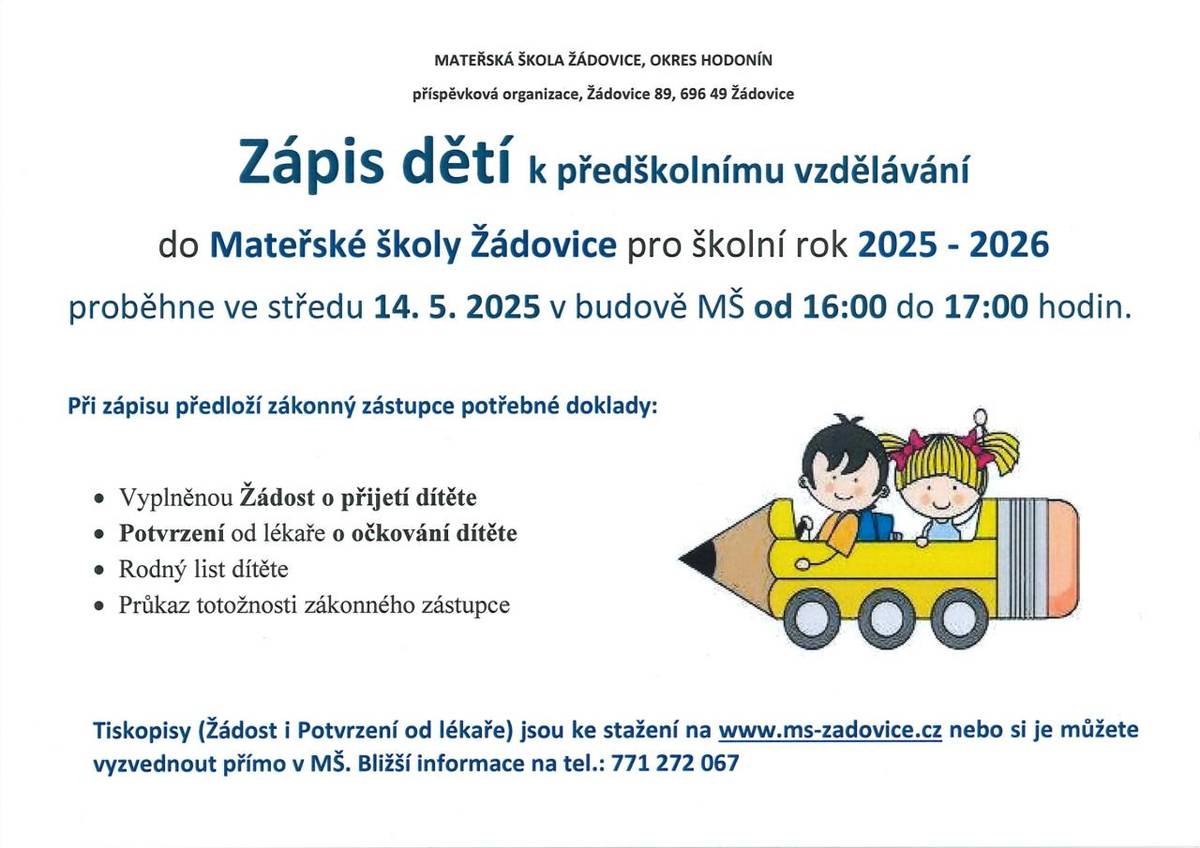 středa 14.5.2025, od 16 - 17 hodi