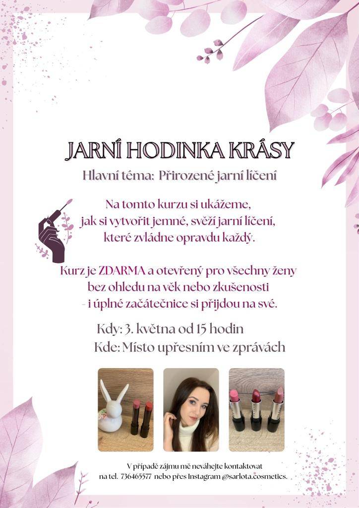 Na akci Vás zve Šarlota Sládečková.