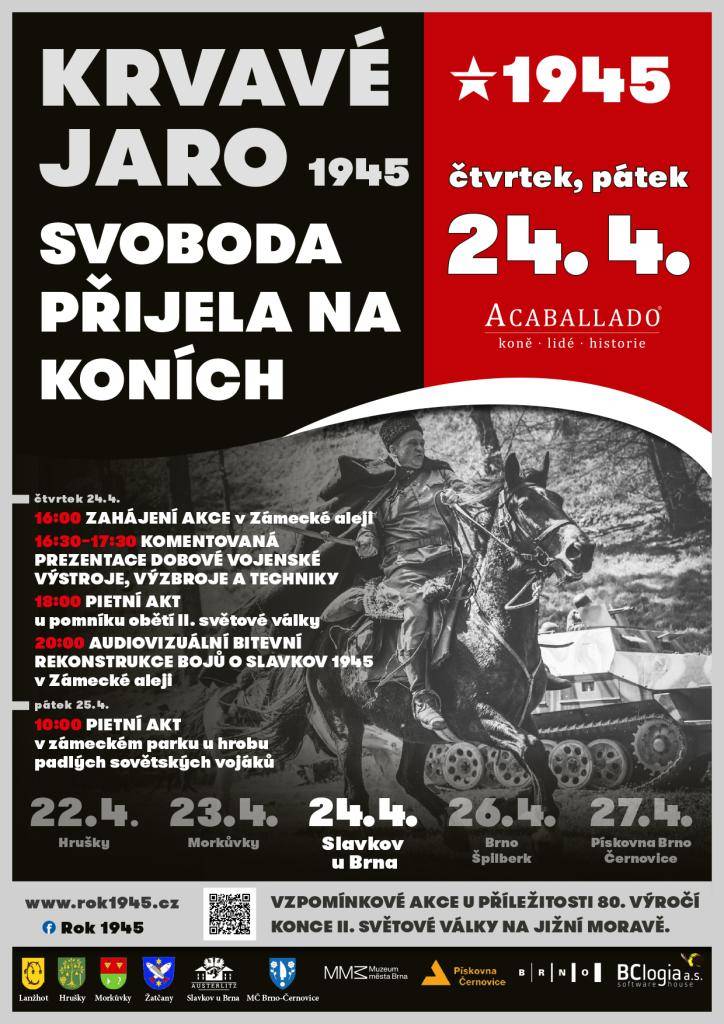 Krvavé jaro - VZPOMÍNKOVÉ AKCE U PŘÍLEŽITOSTI 80. VÝROČÍ  KONCE II. SVĚTOVÉ VÁLKY NA JIŽNÍ MORAVĚ.