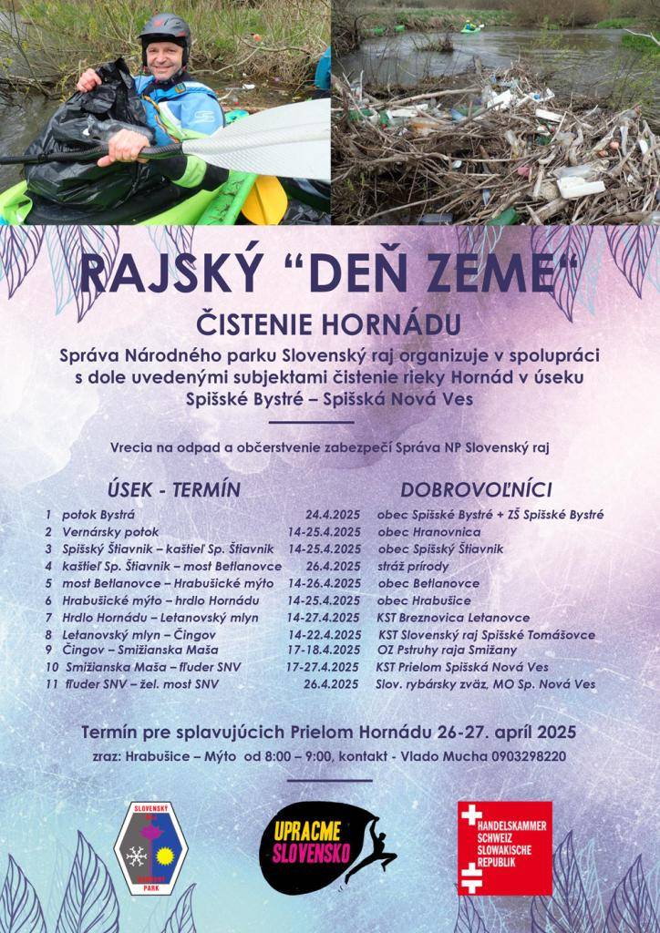 Akcia bude súčasťou každoročného čistenia Hornádu a zúčastnia sa jej aj žiaci Základnej školy Spišské Bystré, ktorí budú prečisťovať našu obec vo štvrtok 24. apríla 2025.