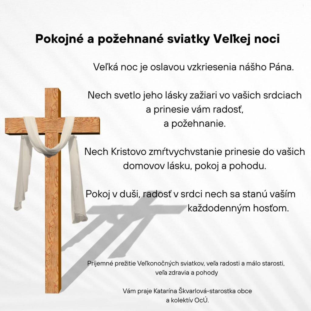 Pokojné a požehnané sviatky Veľkej noci