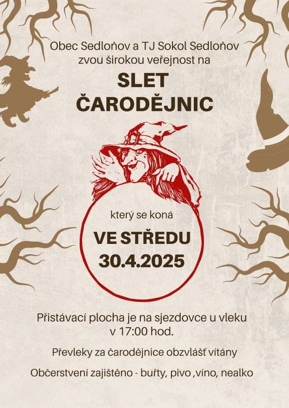 Srdečně zveme na Slet čarodějnic