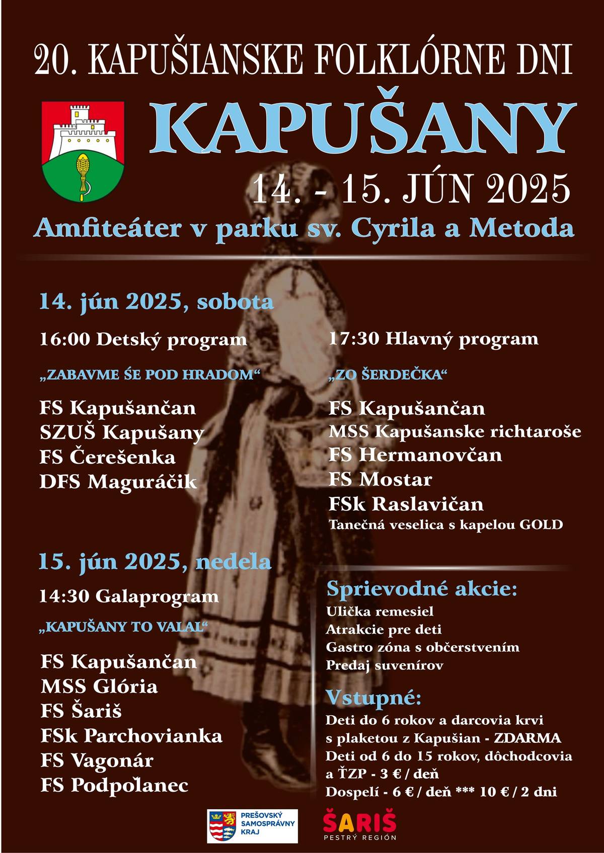20. ročník Kapušianskych folklórnych dní 14. - 15. 6. 2025