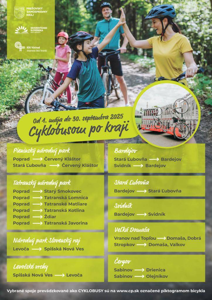 Prešovský kraj spúšťa tohtoročnú prevádzku cyklobusov.
