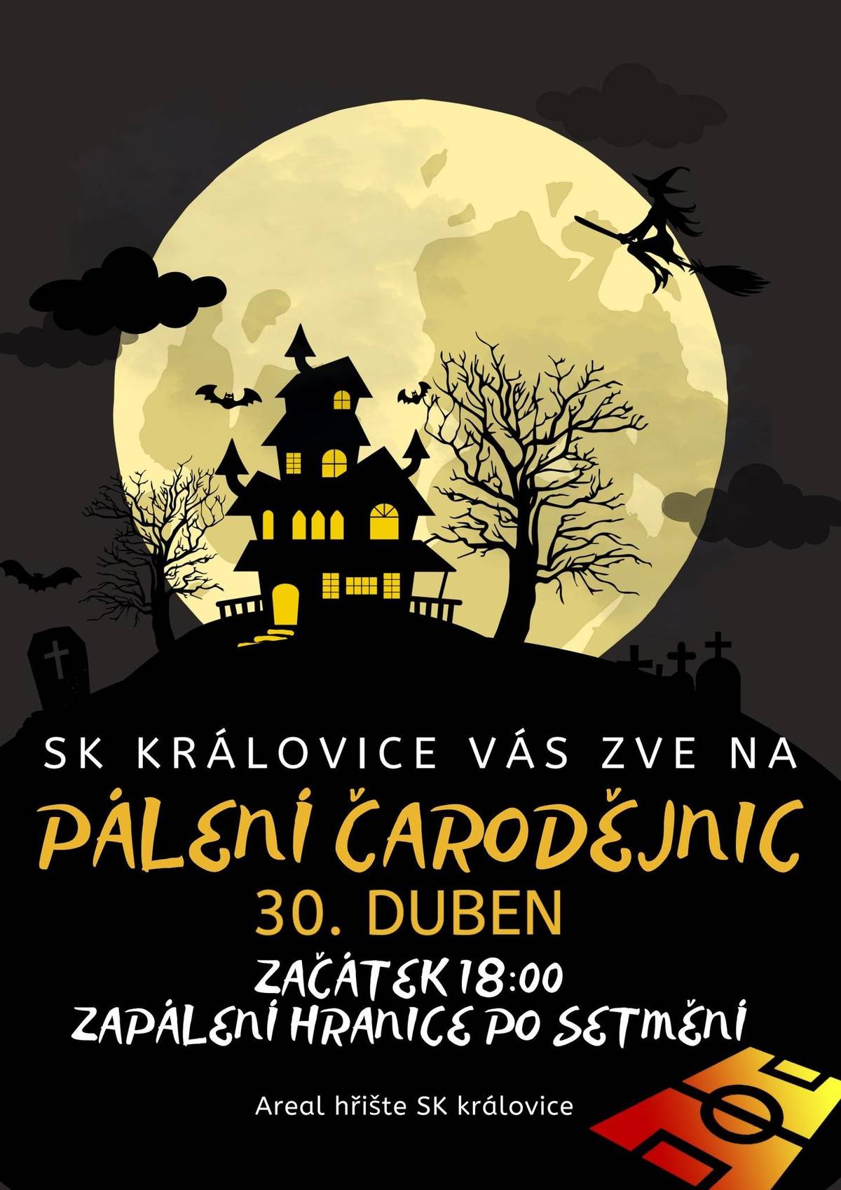 Pálení čarodejnic se uskuteční dne 30.09.2025 na louce pod mlýnem.