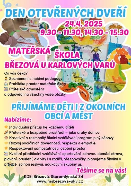 Zápis do MŠ Březová