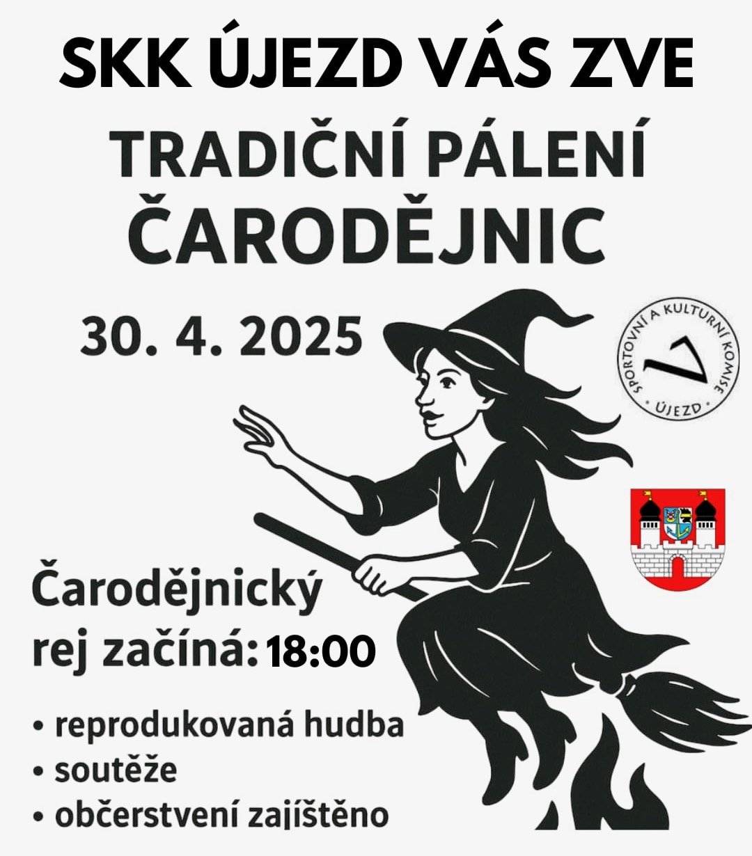 Zveme Vás do Újezdu na Pálení čarodějnic... ve středu 30.4. od 18 hodin.