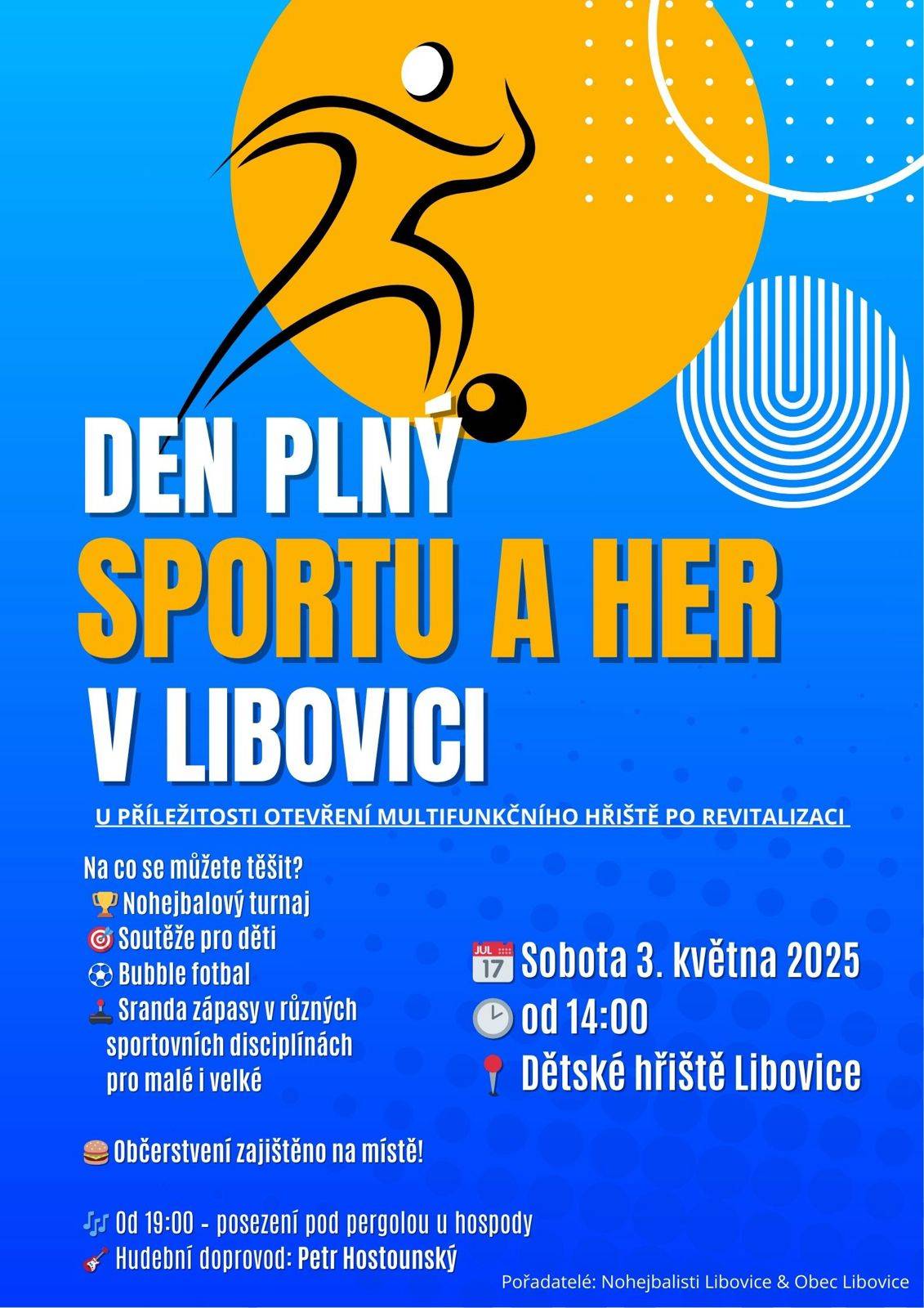 Zájemci o účast v nohejbalovém turnaji se mohou hlásit u Míry Urbana nebo na obecním úřadě. Těšíme se na vás:-)